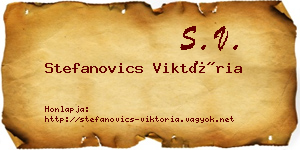 Stefanovics Viktória névjegykártya